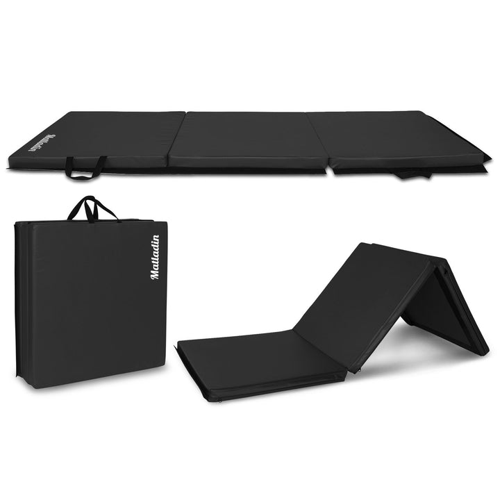 Bonnlo Turnmatten dick, 5-fach faltbare Yogamatte, rutschfeste PU&amp;EPE-Fitnessmatte, klappbare Übungs