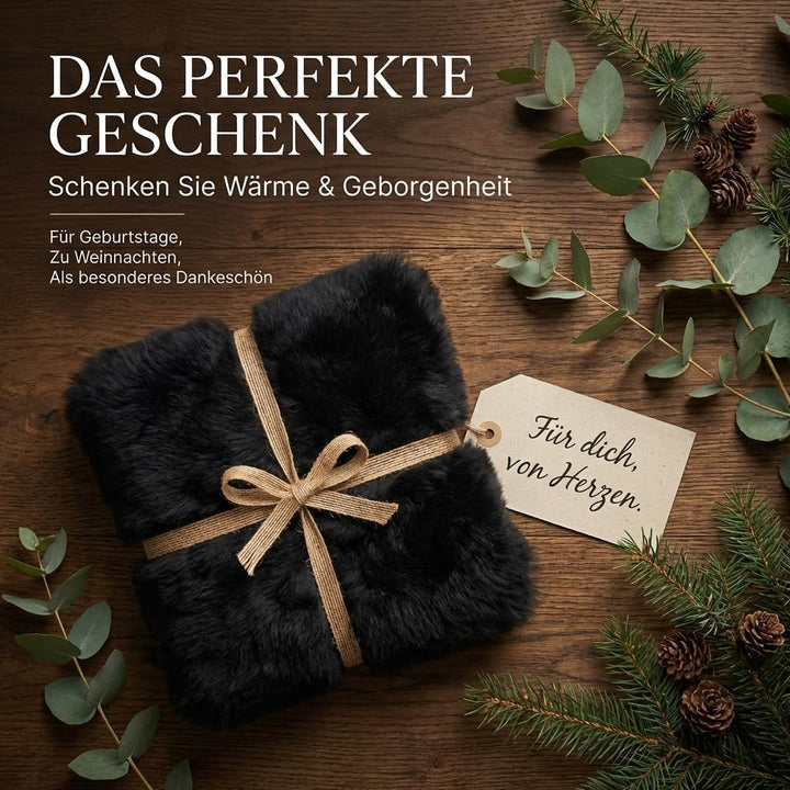Premium Lammfell Schaffell von LANABEST. Echtes Fell mit ganz zarter Wolle. Kuschelfell, geruchsarm,