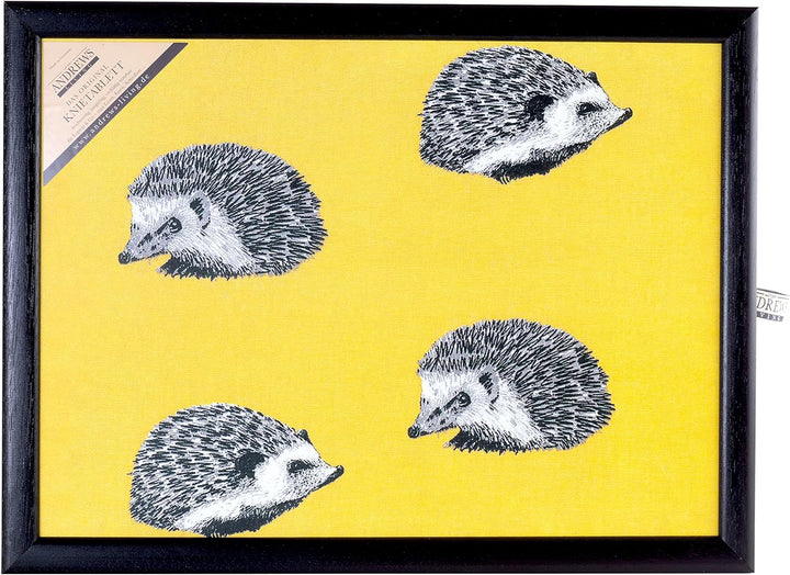 Andrew´s Knietablett Laptray mit Kissen Tablett für Laptop Igel Hedgehog