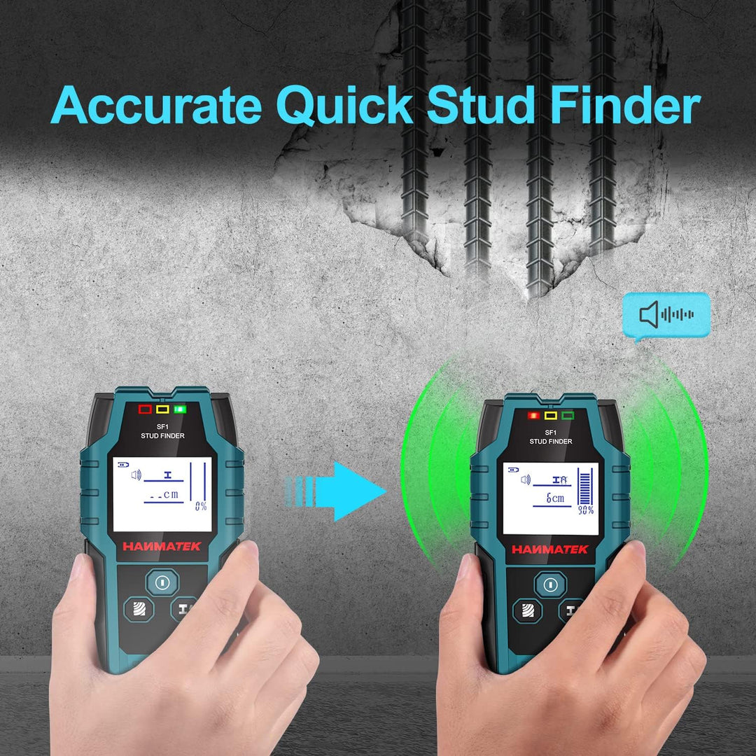 Leitungssucher Ortungsgerät HANMATEK SF1 Wand Scanner Detektor Multifunktional Stud Finde Holz/Eisen