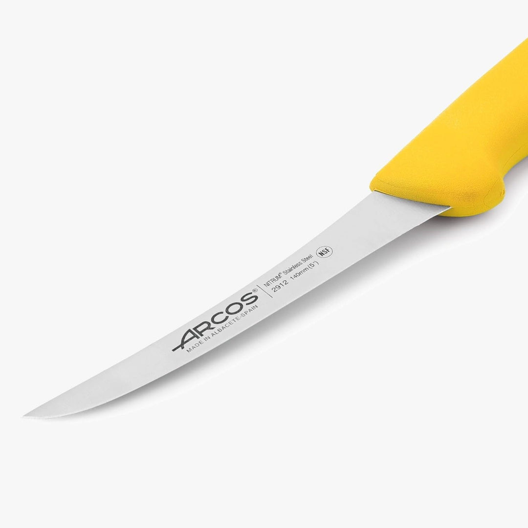 Arcos Ausbeinmesser Curvo Semiflexible - Edelstahlklinge 140 mm - Ideal zum Entbeinen von Fleisch -
