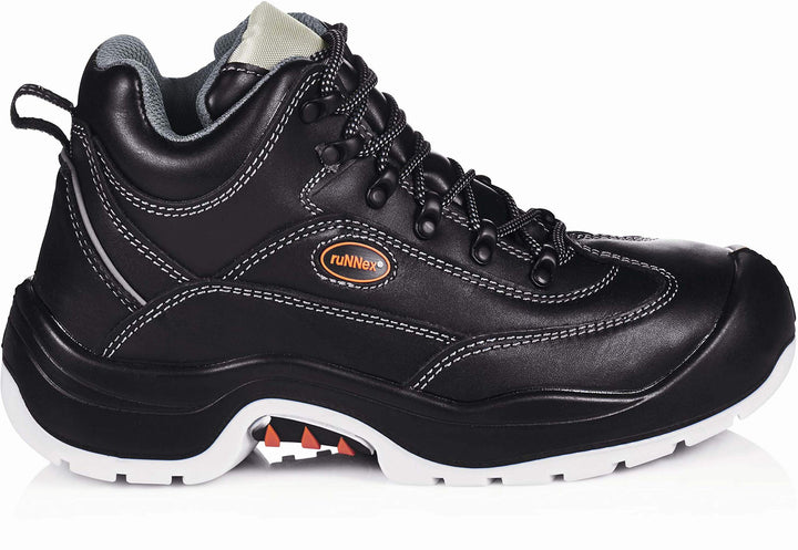 ruNNex Sicherheitshochschuhe S3 TeamStar Halbstiefel BGR 191, Grösse 38, schwarz, 5301, 38