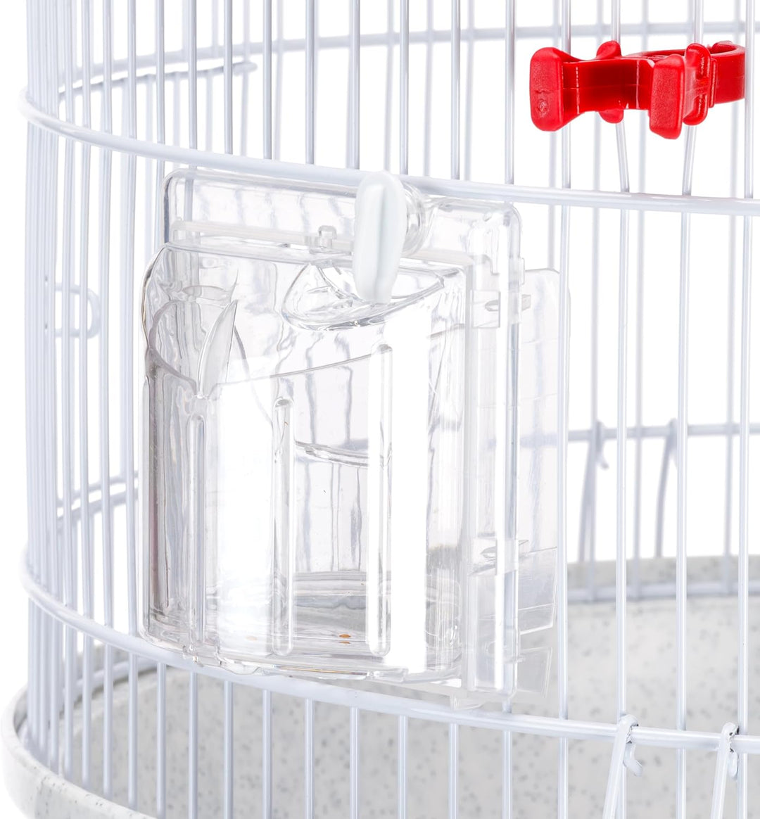 Ferplast Vogelkäfig Kanarienvogel, inkl. Vogelspielzeug, Vogel-Futternapf, Vogel-Sitzstangen, Weiss,