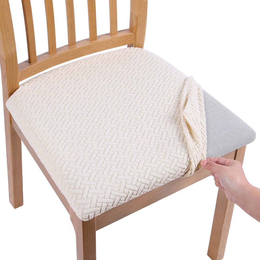 Homaxy Stuhlbezug Sitzfläche 6er Set, Stretch Bezug für Stühle Sitzbezüge für Esszimmerstühle Abwasc
