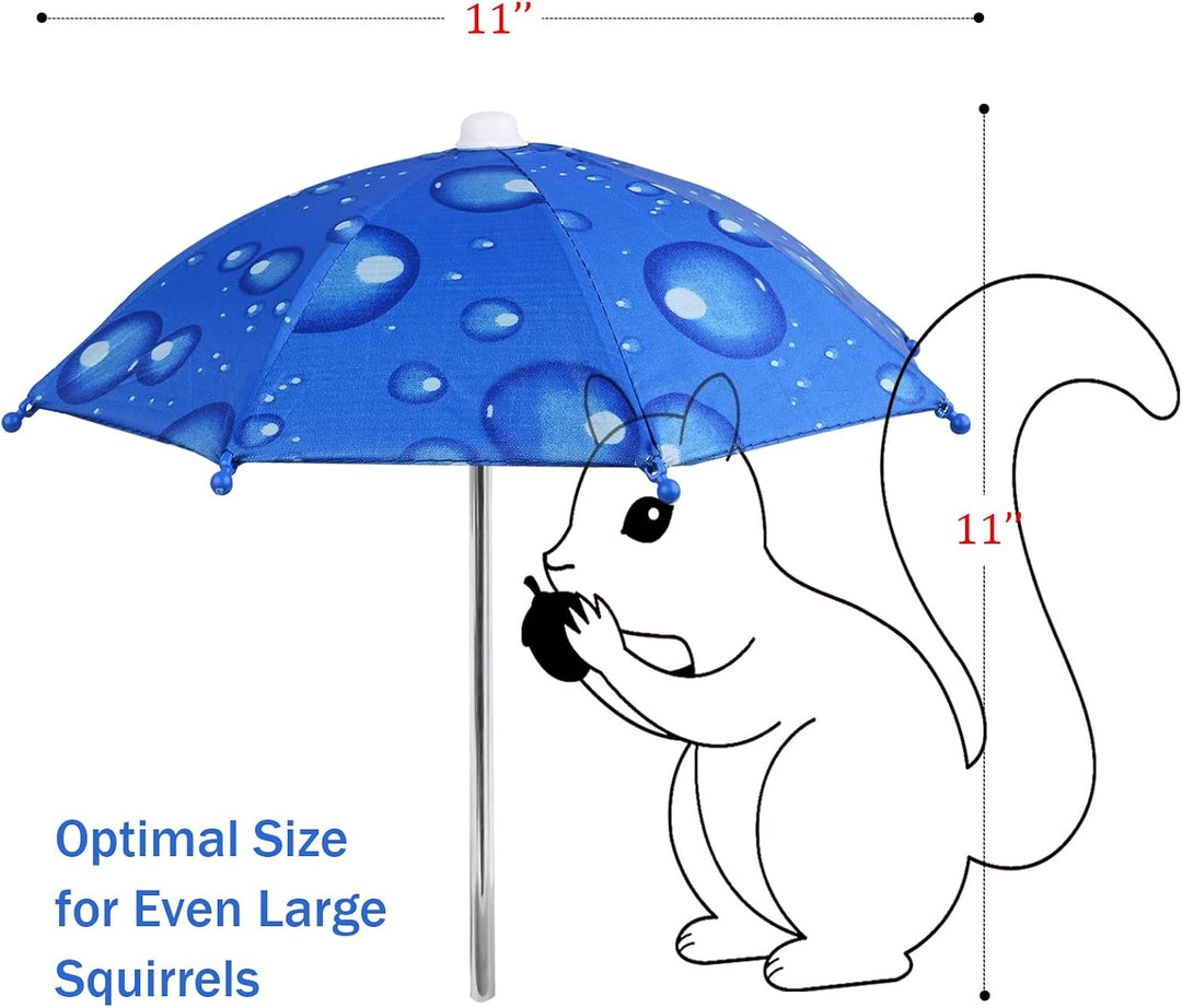 Replacement Mini Umbrella, Squirrel Feeder Picnic Table for Aliyoham Garden Ornaments Blau, Blau