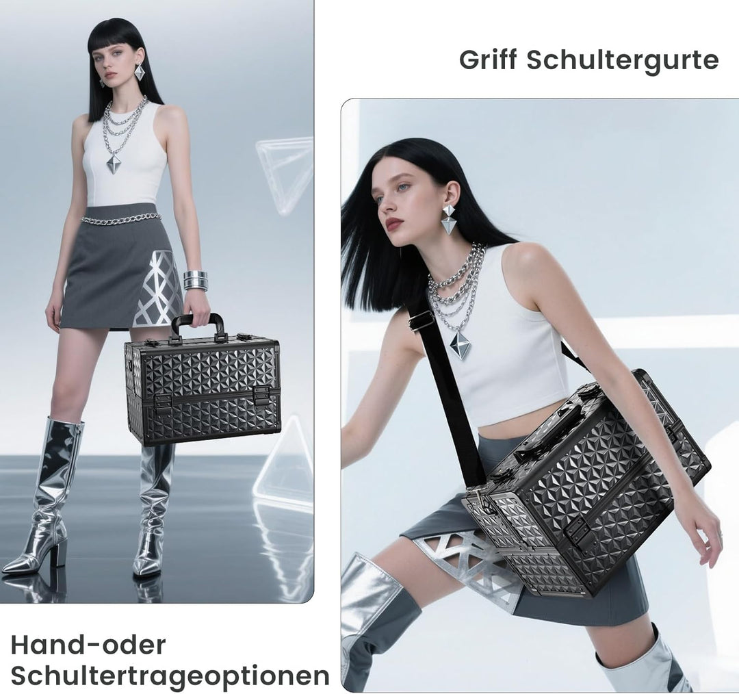 Kosmetikkoffer Schminkkoffer Make up Organizer Friseur Koffer Multikoffer Grosser Friseurkoffer Leer