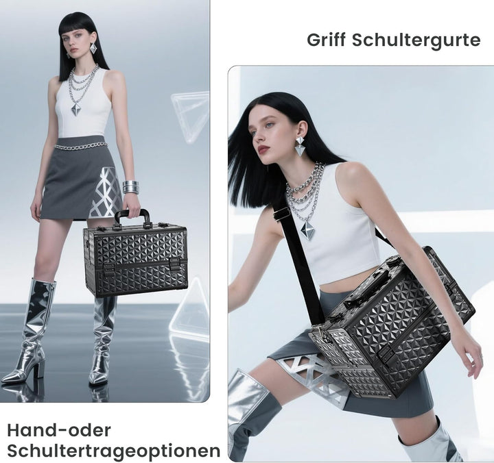Kosmetikkoffer Schminkkoffer Make up Organizer Friseur Koffer Multikoffer Grosser Friseurkoffer Leer