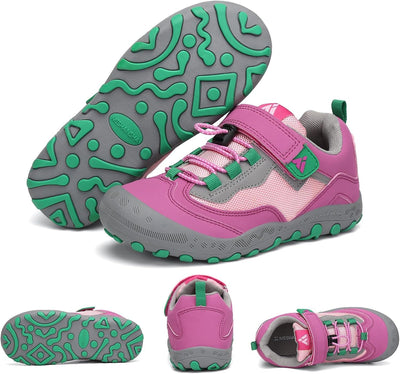 Mishansha Jungen Mädchen Wanderschuhe rutschfest Walkingschuhe Weich Flexibel Stabil Fitnessschuhe F