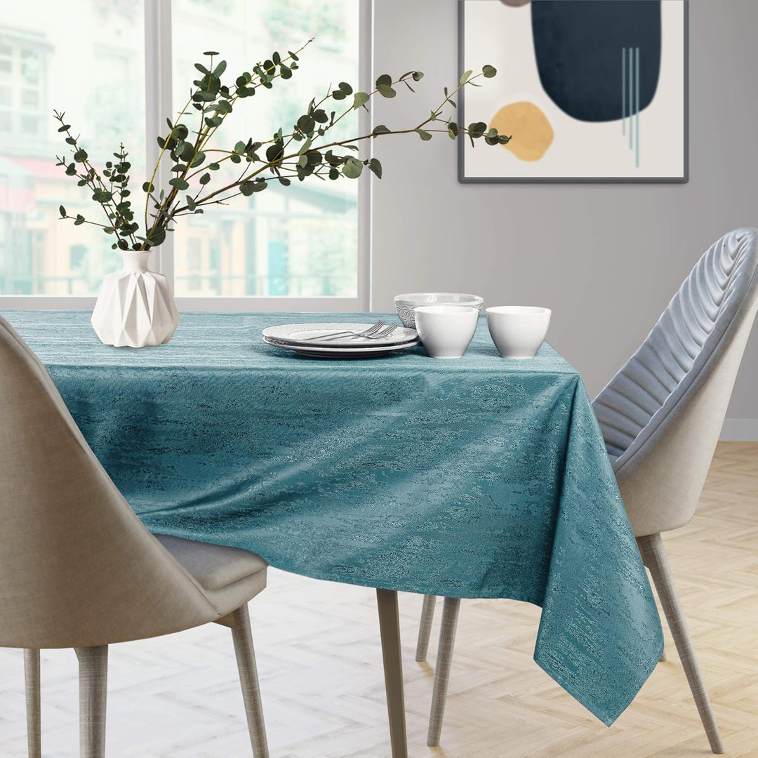 AmeliaHome Tischdecke 120x120 cm Tischtuch Tafeldecke Fleckschutz Lotuseffekt Abwaschbar Wasserabwei