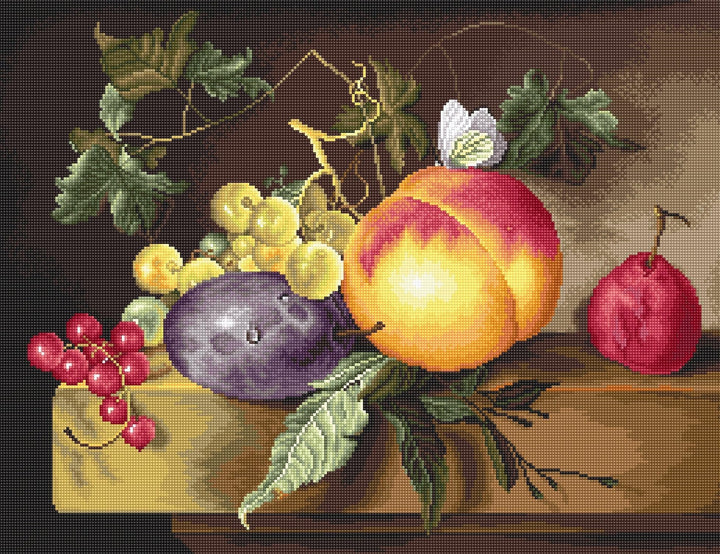 Luca-S B593 Kreuzstich Set, Mehrfarbig, 30x30cm