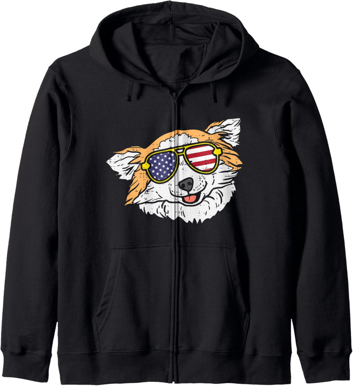 Chihuahua Chiwawa American USA Flag 4th Of July Fourth Dog Kapuzenjacke