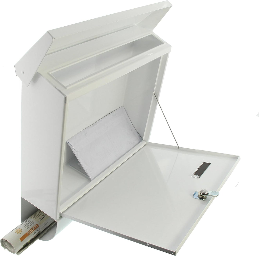 Burg Wächter Set Vario 86720 W Briefkasten, Weiss, 420 x 377 x 115 (HxBxT) Weiss Briefkasten-Set, We