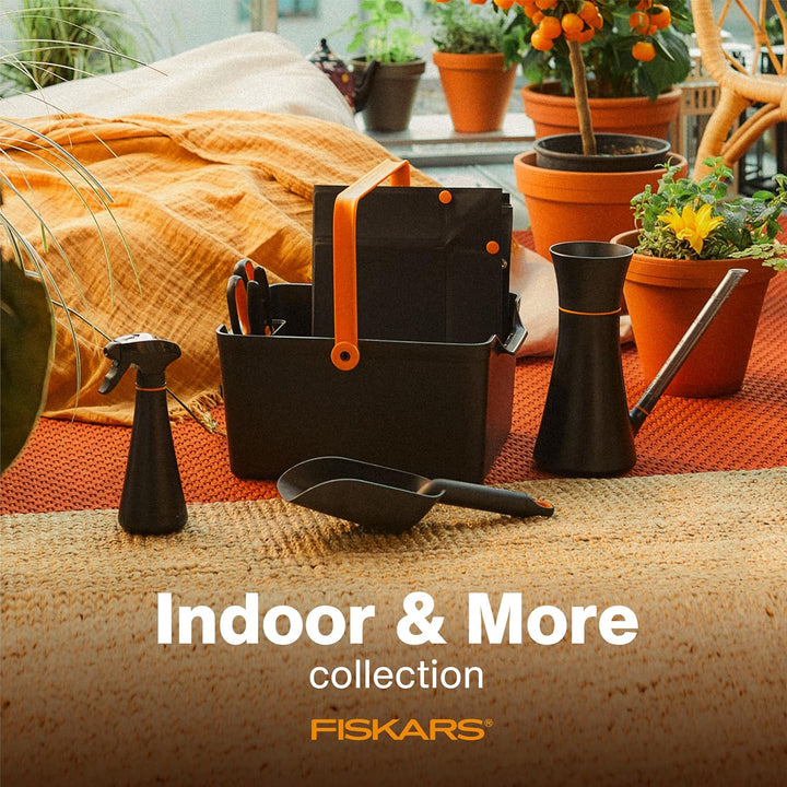 Fiskars Pflanzerde Schaufel und Bürste Set Gartenwerkzeug für Indoor-Gartenarbeit, Durcheinander zum