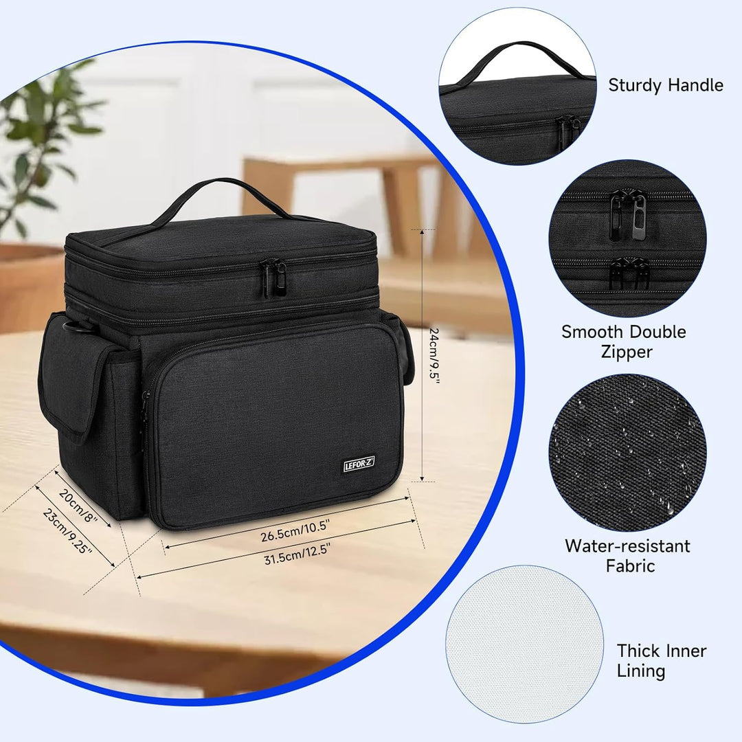 LEFOR·Z Nähzubehör Tasche,Nähset Aufbewahrungstasche Organizer,Doppelschicht Nähzeug Tragetasche für