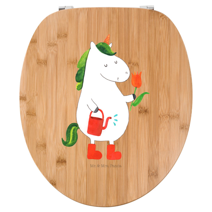 Mr. &amp; Mrs. Panda Motiv WC Sitz Einhorn Gärtner - Geschenk, Klobrille, Klodeckel, Giesskanne, Unicorn