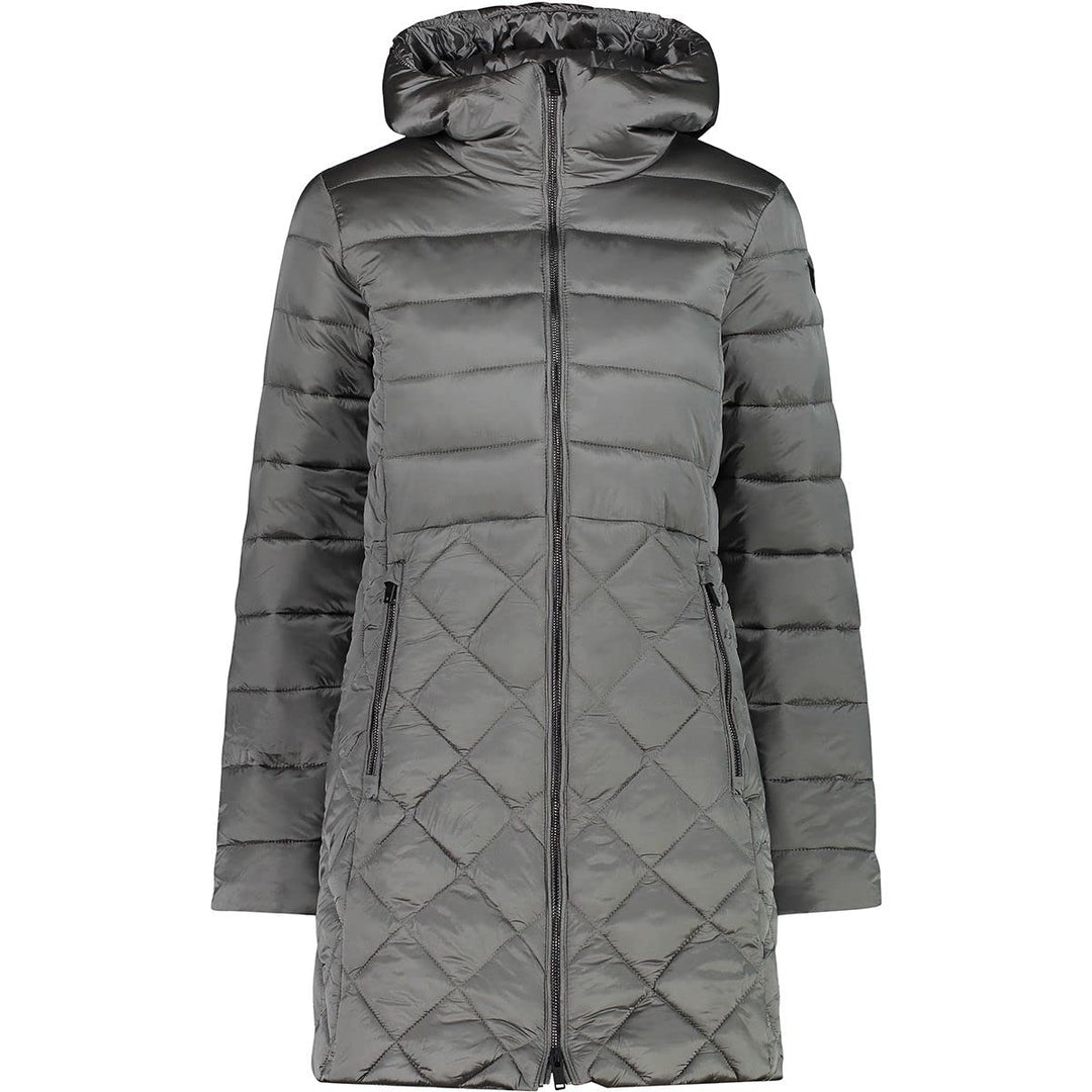 CMP Damen Fix Hoodie Mantel Winterjacke 46 Grau, 46 Grau