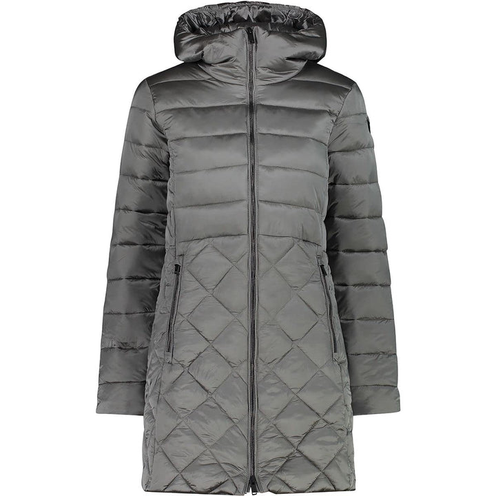 CMP Damen Fix Hoodie Mantel Winterjacke 46 Grau, 46 Grau