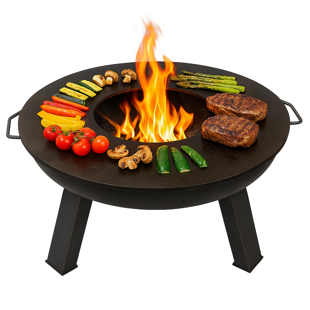 SOUK ONE Plancha Ø 60 cm Feuerring Feuerplatte Grillring für Feuerschale, Feuertonne - Grillplatte a