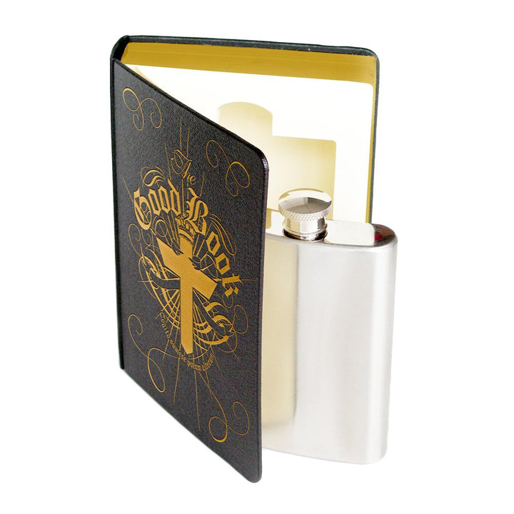 Suck UK 4 oz Stainless Steel Secret Hip Flask / 120ml Flachmann aus rostfreiem Edelstahl versteckt i