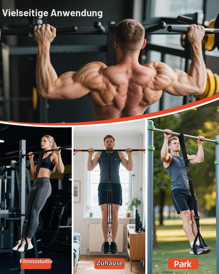 Abahub Klimmzugband Set Klimmzughilfe Widerstandsbänder Pull UP Band für Klimmzüge, Training zu Haus