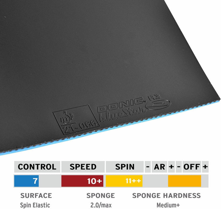 Donic Belag Bluestar A3 Max Schwarz, Max Schwarz