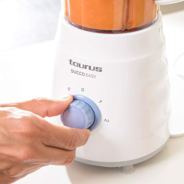 Taurus Succo Easy Standmixer, 500 W, Kunststoff, 2 Geschwindigkeiten, Weiss und Blau, 500 W