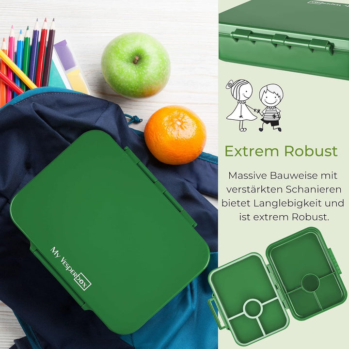My Vesperbox – Bia - Bento Box Kinder - NEU - VERSTÄRKTE VERSCHLÜSSE - Auslaufsicher & BPA Frei - ex