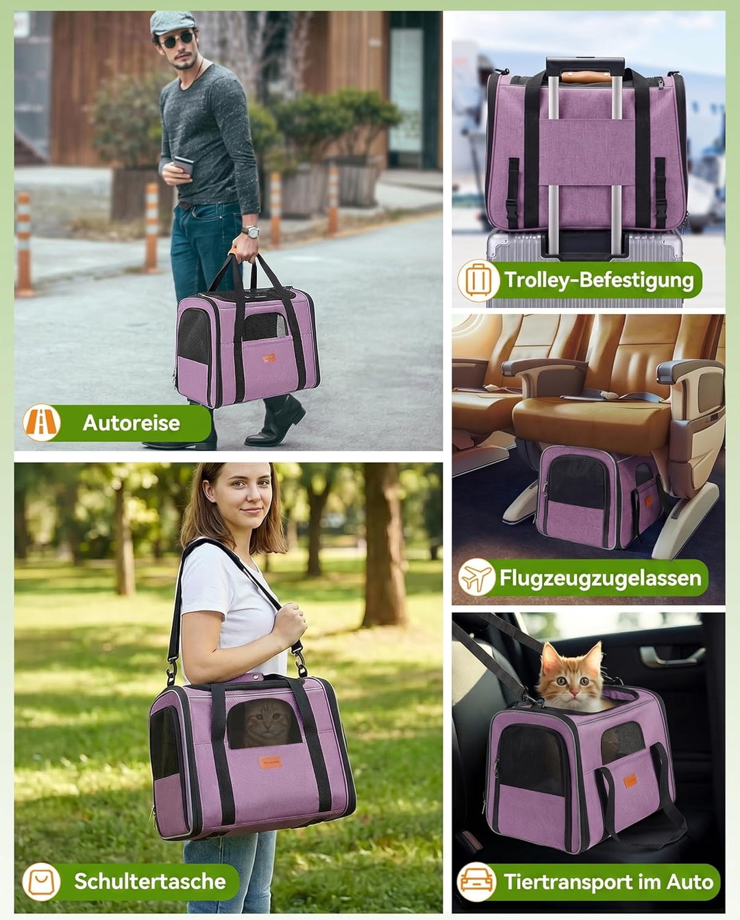 Morpilot Transportbox Katze Katzen Transportboxen, Faltbare katzentasche transporttasche, hundetrage