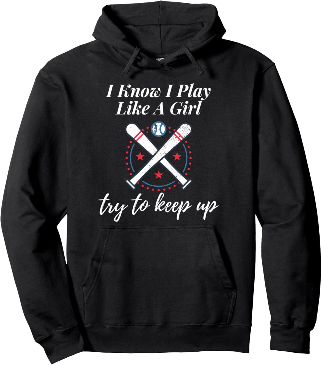 Ich weiss, ich spiele wie ein Mädchen Lustige Pullover Hoodie