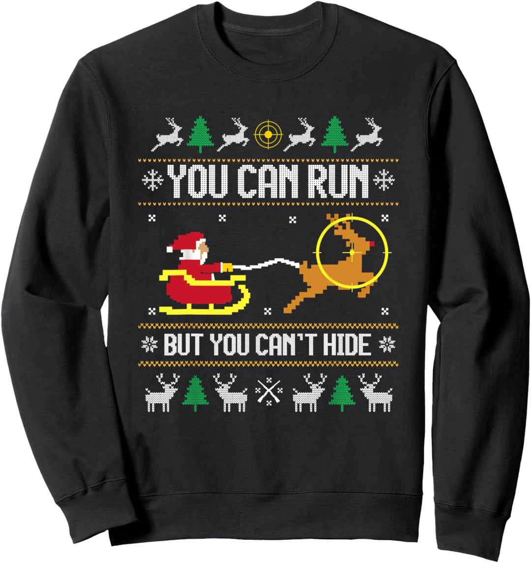 Hirsch Jagd Weihnachtsmann Hunter Ugly Christmas Sweater Herren Damen Sweatshirt