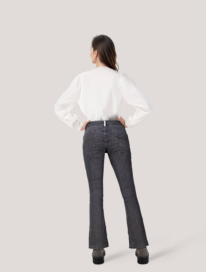 Buena Vista Damen Jeans MALIBU-ZIP BOOTCUT STRETCH DENIM black (85), L