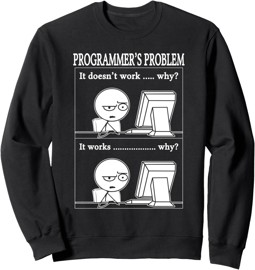 Programmierer Informatiker Lustiges Cartoon Sweatshirt