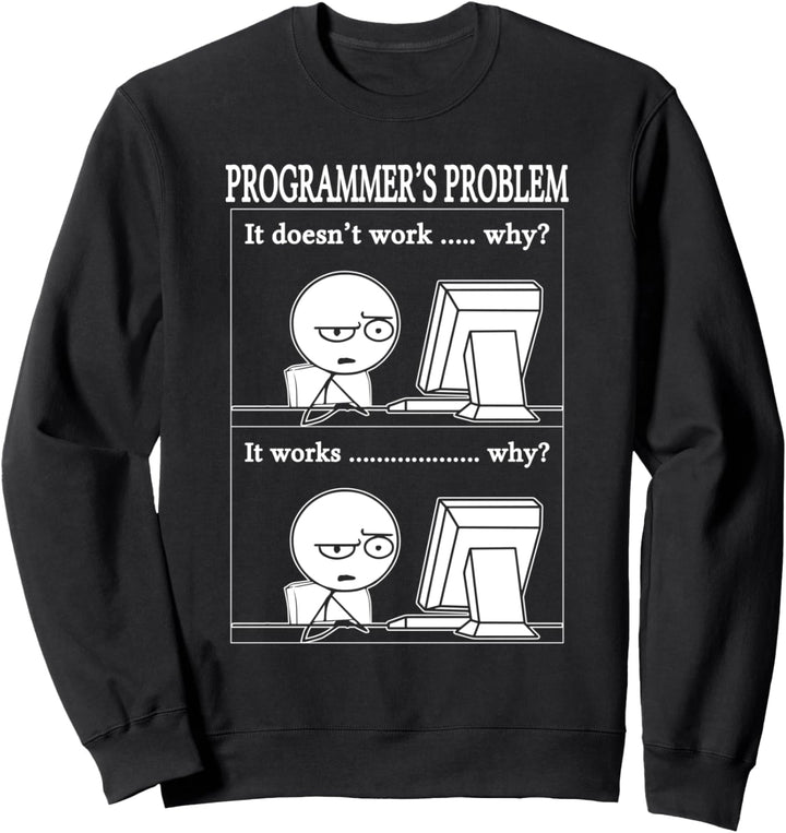 Programmierer Informatiker Lustiges Cartoon Sweatshirt