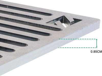 WELL GRILL 15 x 21 x 0.85 cm Hochwertiger Kaminrost Feuerrost Ofenrost Massivem Stahl Ascherost für