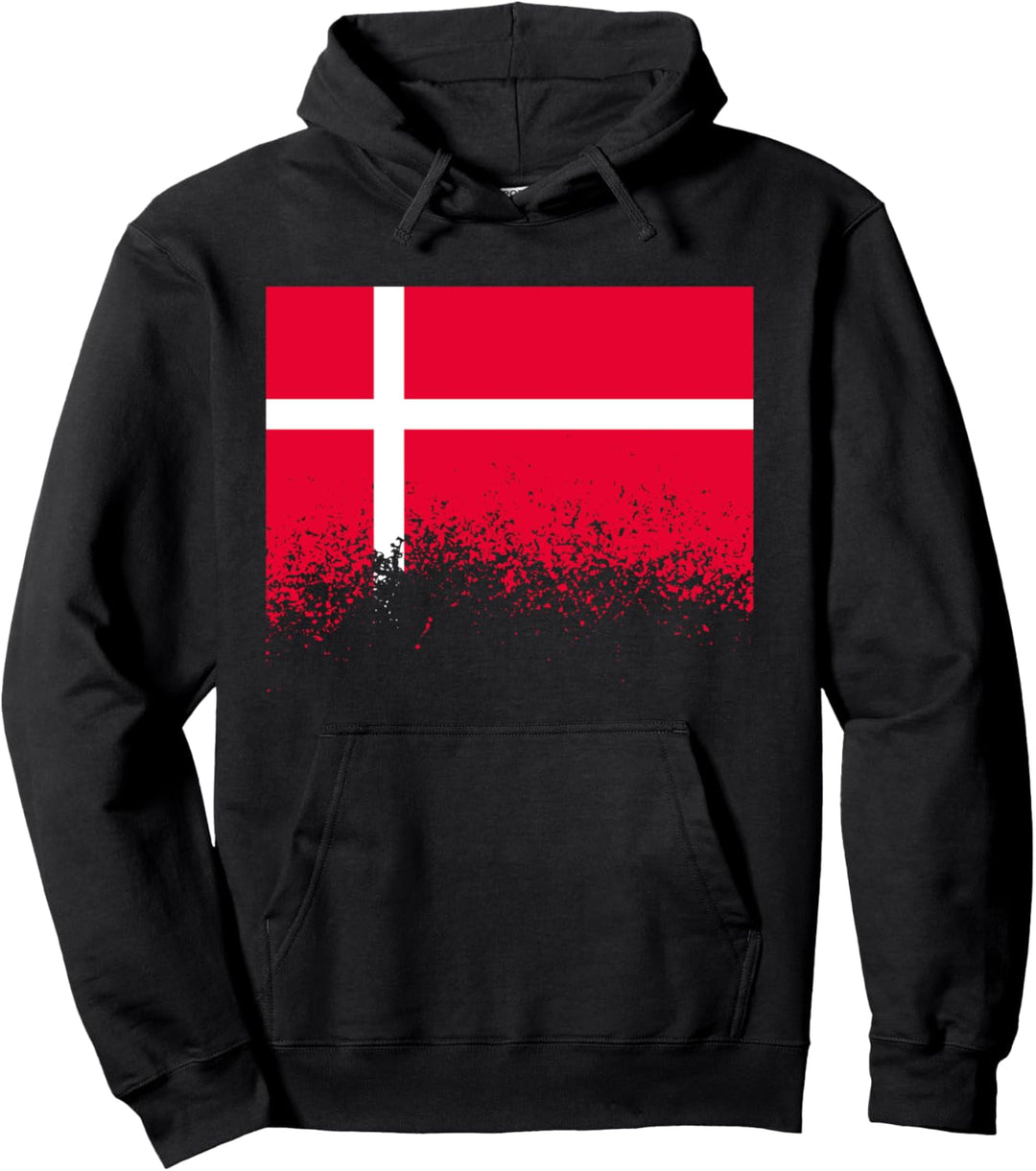 Dänemark Fahne Dänische Flagge Skandinavisch Wikinger Urlaub Pullover Hoodie