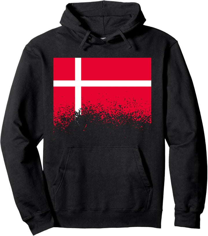 Dänemark Fahne Dänische Flagge Skandinavisch Wikinger Urlaub Pullover Hoodie