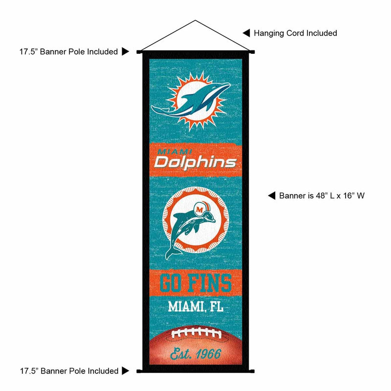 Miami Dolphins Banner and Scroll Sign