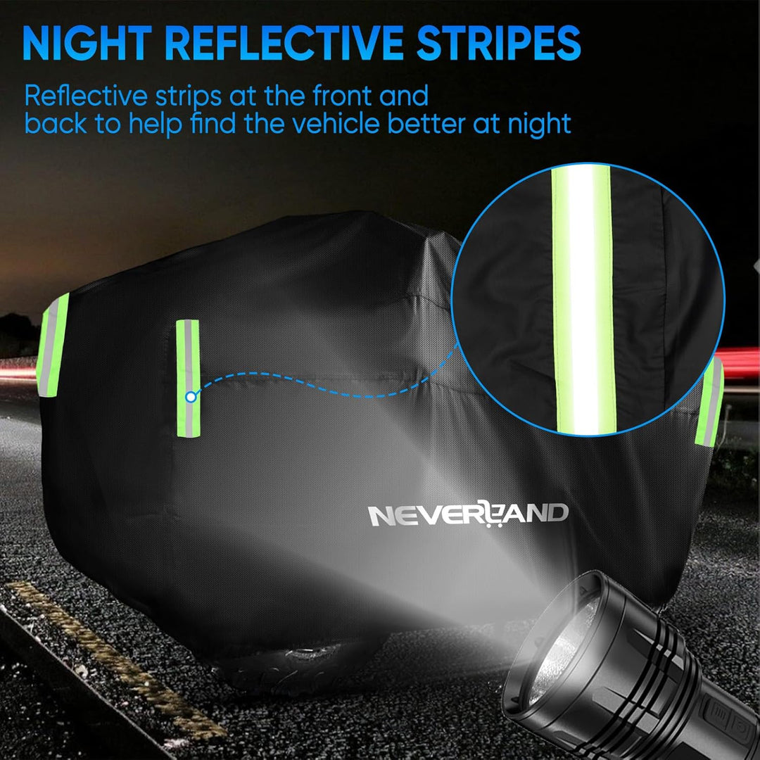 NEVERLAND ATV Abdeckplane Quad Abdeckplane ATV Protection Cover 210D Oxford Fabric with Reflective S