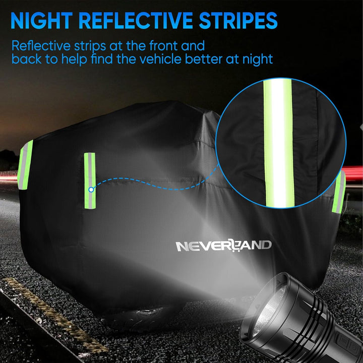 NEVERLAND ATV Abdeckplane Quad Abdeckplane ATV Protection Cover 210D Oxford Fabric with Reflective S
