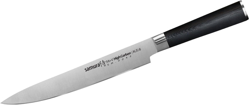 Samura Profi Tranchiermesser ultra-scharf, gross, aus japanisch AUS 8 Edelstahl, 23 cm Klinge, mit G