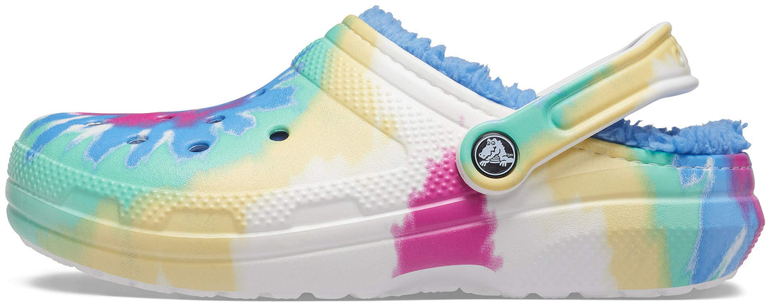Crocs Unisex Classic Lined Tie-dye Clogs 37/38 EU Pastel Tie Dye, 37/38 EU Pastel Tie Dye