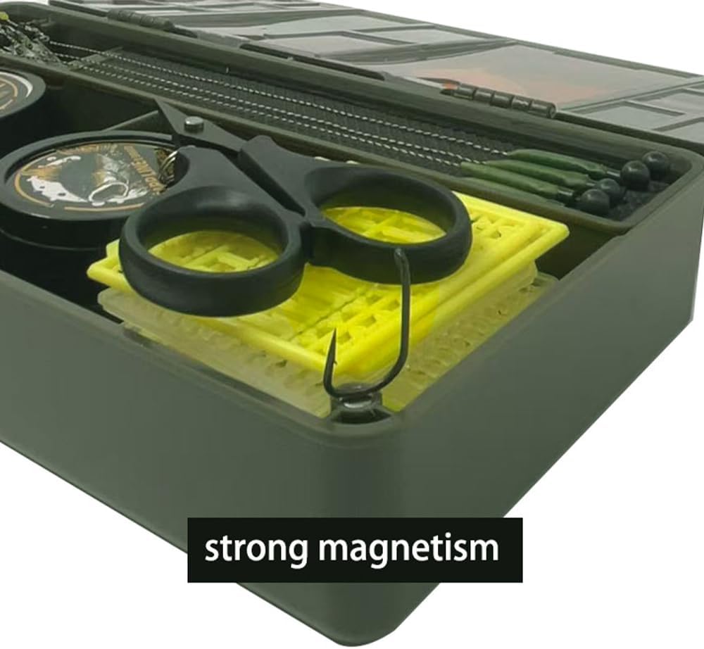 Angelgerätebox, Wasserdichter Fischköder Organizer mit Herausnehmbaren Trennwänden und Magnetischem