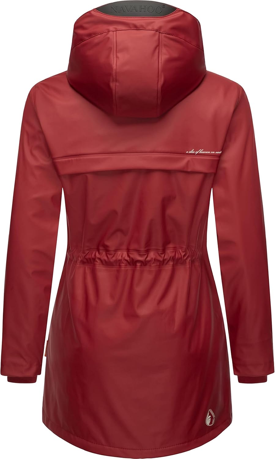 Navahoo Damen Übergangsjacke Regenmantel wasserdicht lang warm gefüttert mit Kapuze Rainy Forest XS-