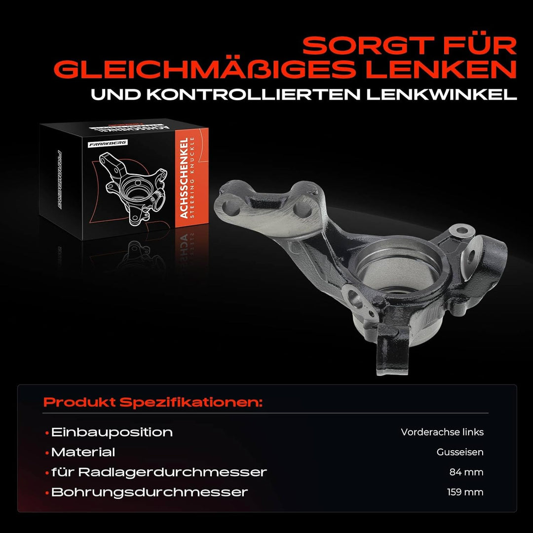 Frankberg Achsschenkel Radaufhängung Vorne Links Kompatibel mit Highlander/Kluger U2 NX Z1 2000-Heut