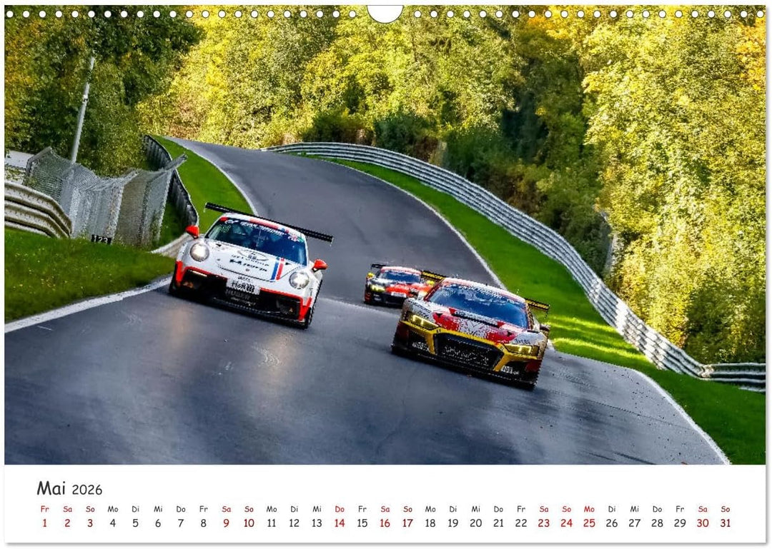 Nüburgring Langstrecken Serie 2026 (Wandkalender 2026 DIN A3 quer), CALVENDO Monatskalender: Die Sch