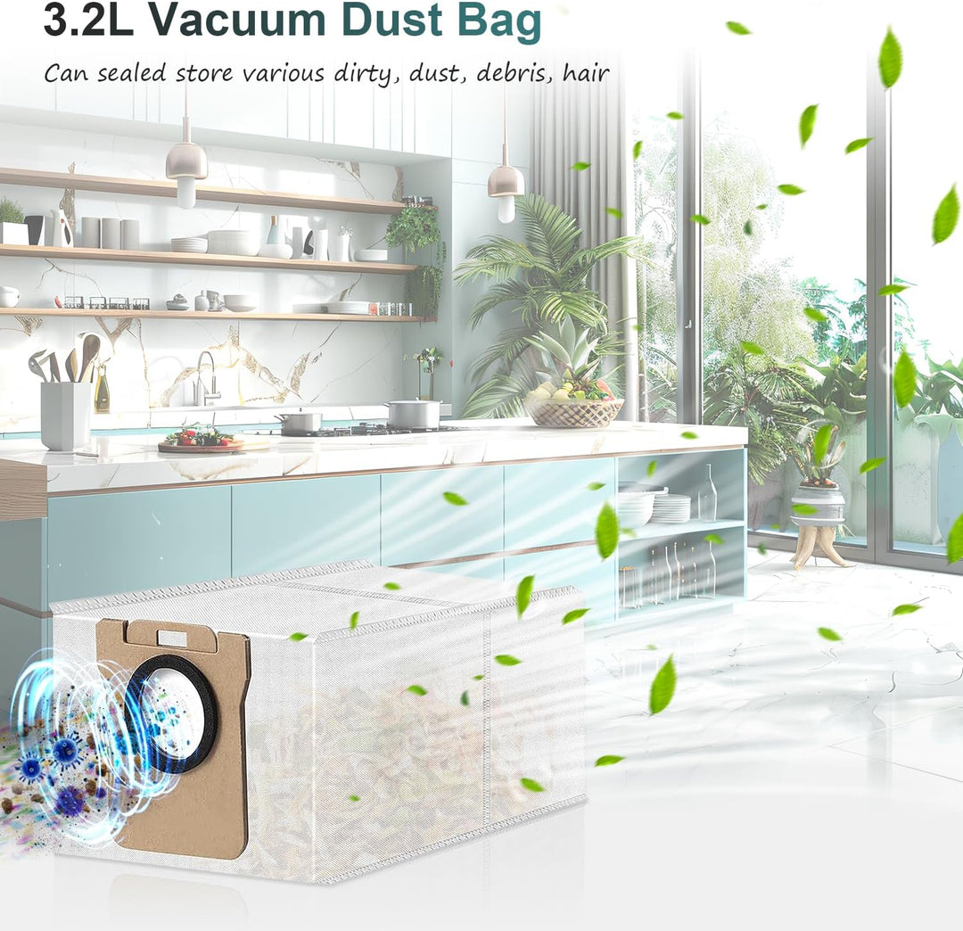 16 Stück Staubbeutel für Xiaomi X20+ /X10+ /X20 Max /X20 Pro, für Dreame D10 Plus Gen 2 /L10s Pro Ge