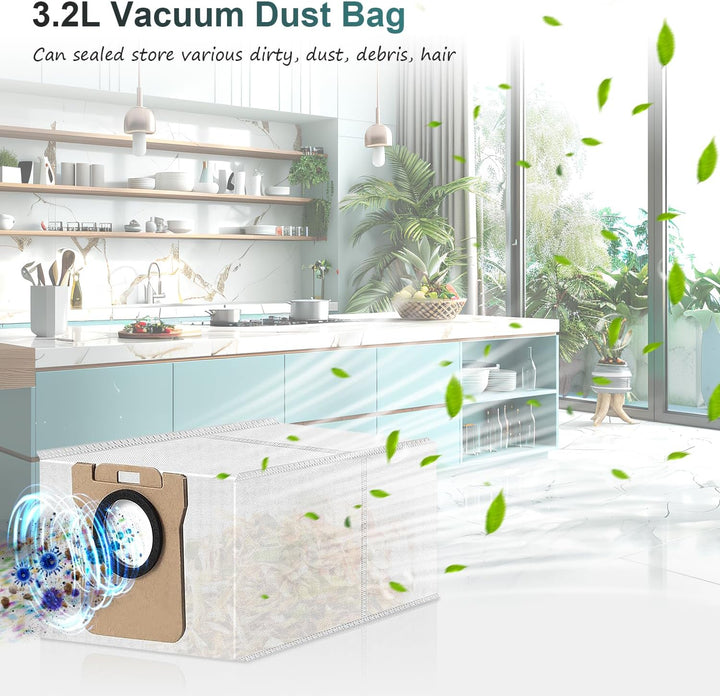 16 Stück Staubbeutel für Xiaomi X20+ /X10+ /X20 Max /X20 Pro, für Dreame D10 Plus Gen 2 /L10s Pro Ge