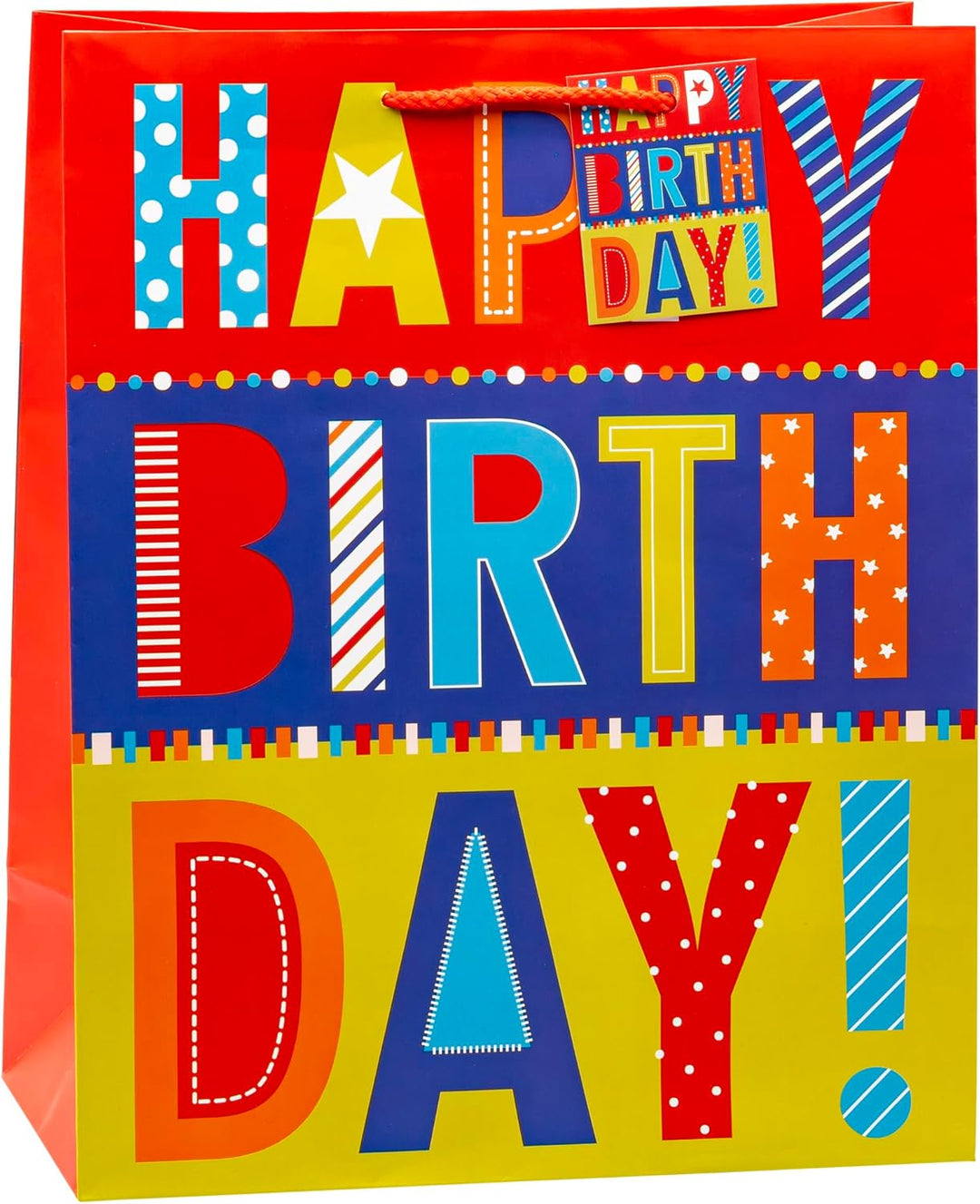 TSI Geschenktüten HAPPY BIRTHDAY, 12er Packung, Grösse: Gross (HxBxT 32 x 26 x 13,5 cm), Art. Nr. 83