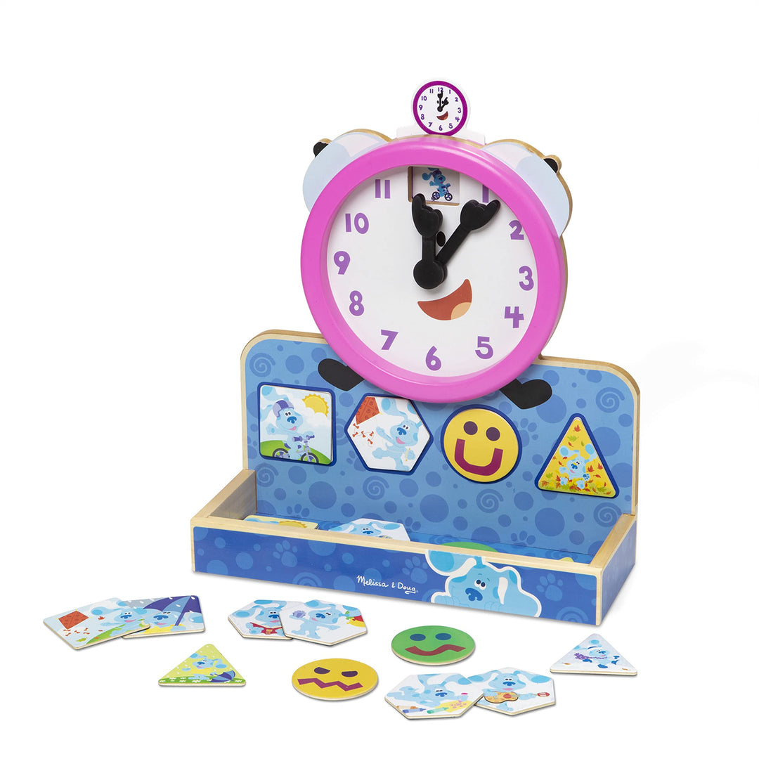 Melissa & Doug 33014 Blue's Clues & You Tickety Tock Wanduhr aus Holz, Mehrfarbig