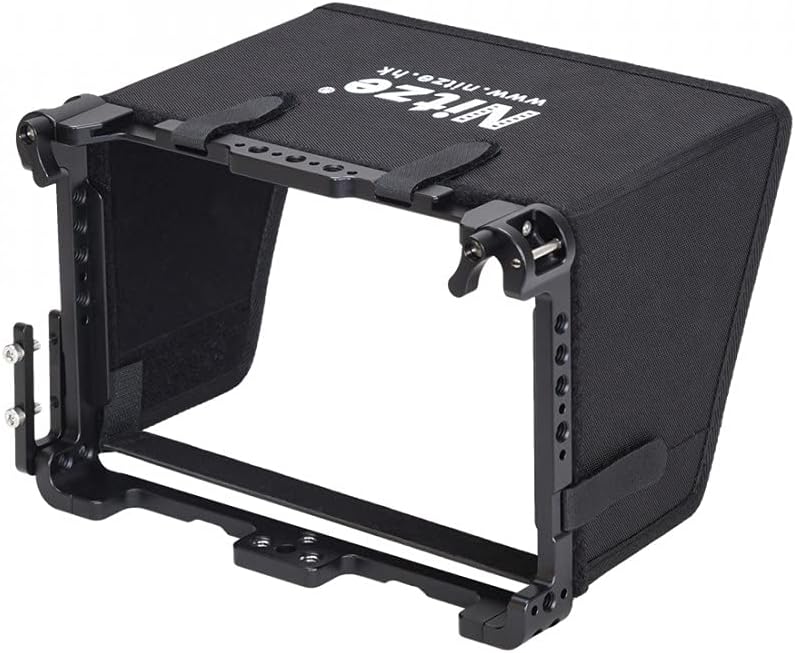 Nitze 17,8 cm (7 Zoll) Feldmonitorkäfig mit Sonnenblende und Kabelklemme, kompatibel mit Feelworld F